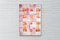 Gemälde von Pink und Orange Brushstroke Grid, Acryl auf Papier, 2021 2