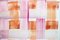 Painting of Pink and Orange Brushstroke Grid, Acrylic on Paper, 2021 5