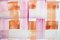 Painting of Pink and Orange Brushstroke Grid, Acrylic on Paper, 2021, Image 5