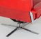 Mid-Century Pieff Gamma Red Leather Tubular Chrome Suite with Swivel Chairs, Armchairs and Footstool, Set of 5, Image 23