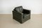 Fauteuil Club Vintage en Cuir Vert 2