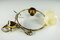 Art Deco Brass Ring Pendant Lamp with Glass Shade on Chain, Image 8