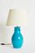 Lampe de Bureau Turquoise Vintage par Primavera pour Ceramiques d'Art de Bordeaux 3