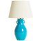 Lampe de Bureau Turquoise Vintage par Primavera pour Ceramiques d'Art de Bordeaux 1