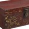 Vintage Red Lacquered Leather Trunk 5