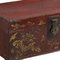 Vintage Red Lacquered Leather Trunk, Image 5