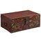 Vintage Red Lacquered Leather Trunk, Image 2