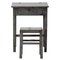 Antique Gray Lacquered Desk and Stool, Set of 2, Image 2