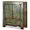Antique Distressed Blue Lacquer Side Cabinet, Image 2
