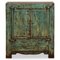 Antique Distressed Blue Lacquer Side Cabinet 1