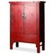 Vintage Red Lacquered Armoire 2