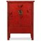 Vintage Red Lacquered Armoire 1