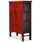 Vintage Red Lacquered Armoire 4