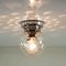 Lampada da soffitto Nuppen Art Déco con paralume in vetro trasparente, anni '40, Immagine 3