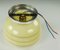 Art Deco Glass Tiered Ceiling Lamp with Gold Rims 8