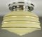 Art Deco Glass Tiered Ceiling Lamp with Gold Rims 5