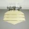 Art Deco Glass Tiered Ceiling Lamp with Gold Rims 6