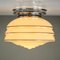 Art Deco Glass Tiered Ceiling Lamp with Gold Rims 2