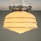 Lampada da soffitto Art Deco in vetro con bordo dorato, Immagine 2