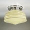 Art Deco Glass Tiered Ceiling Lamp with Gold Rims 1