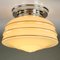 Art Deco Glass Tiered Ceiling Lamp with Gold Rims 4