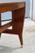 Small Vintage Walnut Desk with Laminated Top & Brass Tips by Gio Ponti, Image 5