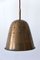 Mid-Century Modern Perforated Brass Church Pendant Lamp, Germany, 1950s 9