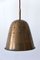 Mid-Century Modern Perforated Brass Church Pendant Lamp, Germany, 1950s, Image 9