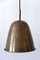 Mid-Century Modern Perforated Brass Church Pendant Lamp, Germany, 1950s 8