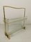 Gio Ponti Style Brass and Glass Magazine Rack, 1950s, Image 2