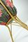 Decorative Bamboo & Rattan Sewing or Knitting Basket with Colorful Floral Fabric, 1950s 8