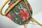 Cesto decorativo in bambù e vimini con tessuto colorato, anni '50, Immagine 4