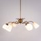 Brass & Glass 6-Light Pendant Lamp, 1950s 2