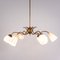 Brass & Glass 6-Light Pendant Lamp, 1950s, Image 2