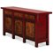 Red Lacquer Sideboard with Landscape Paintings 4