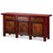 Red Lacquer Sideboard with Landscape Paintings 2