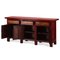 Red Lacquer Sideboard with Landscape Paintings 3