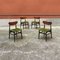 Chaises Mid-Century Modernes Teintes Sombre avec Set de Velours, Italie, 1960s 2