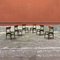 Mid-Century Modern Italian Dark Stained Chairs with Original Velvet Set, 1960s 9