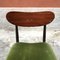 Dunkel Gebeizte Italienische Mid-Century Modern Stühle mit Originalem Samtbezug, 1960er 4