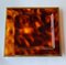 Tortoiseshell Effect Acrylic Glass Serving Tray with Brass Edging by House of Dior, 1960s, Image 1