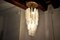 Lámpara colgante italiana con hojas de cristal de Murano de Mazzega, años 70, Imagen 2