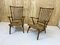Vintage Beech Spindle High Back Lounge Chairs Set from De Ster Gelderland, 1950s, Set of 2 4