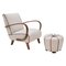 Armchair and Ottoman by Jindrich Halabala, 1950s, Set of 2, Image 1