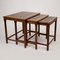 Vintage Danish Nesting Tables with Red Tile Tops, 1970s, Image 3