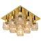 Flush Mount or Sconce in Brass & Glass from Kalmar, 1970s, Image 1