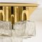 Flush Mount or Sconce in Brass & Glass from Kalmar, 1970s 4