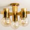 Brass and Glass Light Fixtures in the style of Jakobsson, 1960s, Set of 2 10