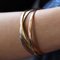 Modern 18 Karat 3-Color Gold 3 Bangles Bracelet 5