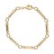 Modern 18 Karat 2-Color Gold Links Gourmette Bracelet 1